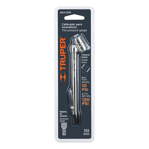 Calibrador de presión 120 psi cabeza doble, Truper | MEA-120D | 19099