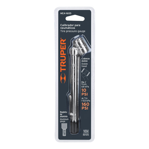 Calibrador de presión 160 psi cabeza doble, Truper | MEA-160D | 19100