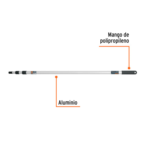 Extensión de aluminio para rodillo, 2 m, TRUPER | EXTA-20 | 19216