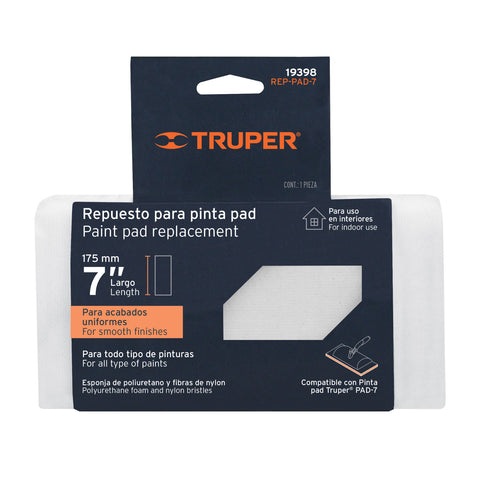 Repuesto para pinta pad, 7', Truper | REP-PAD-7 | 19398