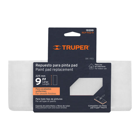 Repuesto para pinta pad, 9', Truper | REP-PAD-9 | 19399