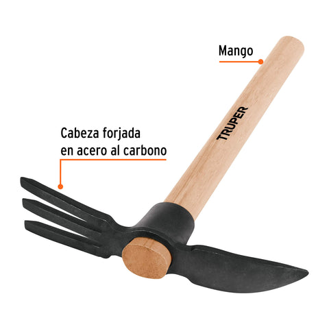 Rastrillo-pico, mango de madera 14', Truper | TJA-1 | 19647