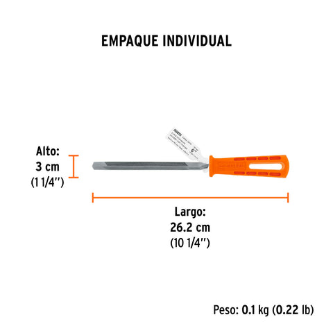 Lima triángulo pesado 6', 34 dpp, con mango, TRUPER | LTP-6M | 19679