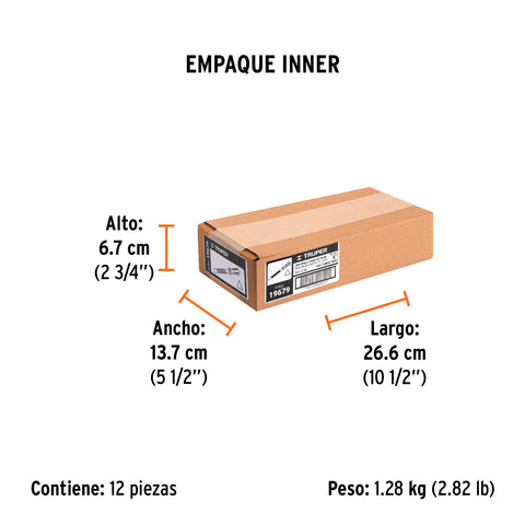 Lima triángulo pesado 6', 34 dpp, con mango, TRUPER | LTP-6M | 19679