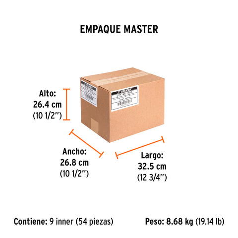 Lima triángulo pesado 7', 34 dpp, con mango, TRUPER | LTP-7M | 19680
