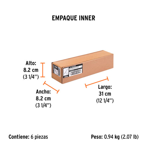 Lima triángulo pesado 7', 34 dpp, con mango, TRUPER | LTP-7M | 19680