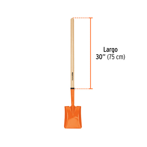 Pala cuadrada para niños con mango de 30', Truper | PCL-KID | 19712