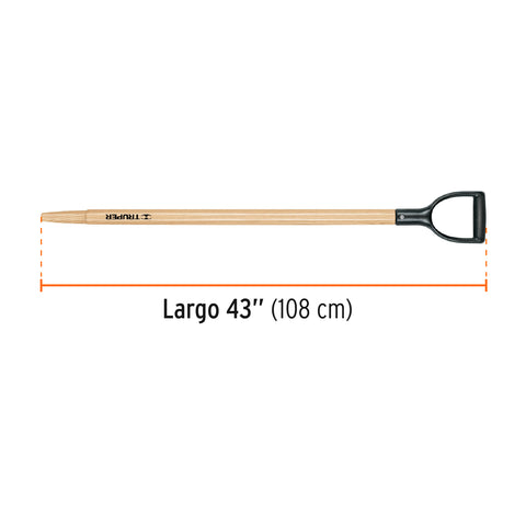 Mango para raspadores puño 'Y' SCR-4D y SCR-7D, 43', Truper | MG-SCRD | 19742
