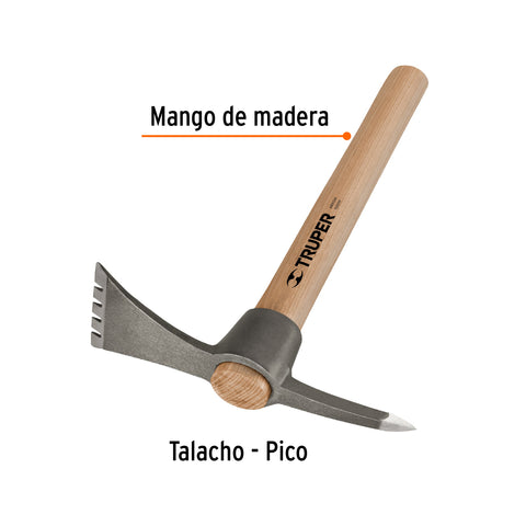 Martelina talacho-pico, 16 oz, mango madera, TRUPER | MART-TP | 19815