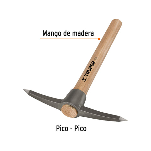 Martelina pico-pico, 16 oz, mango madera, TRUPER | MART-PP | 19818