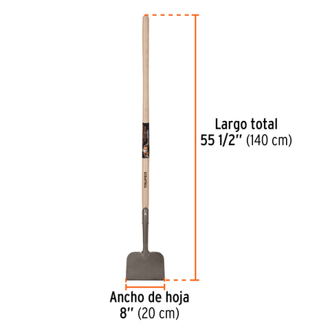 Raspador forjado de 8', mango de 48', Truper | SWS-8 | 19880