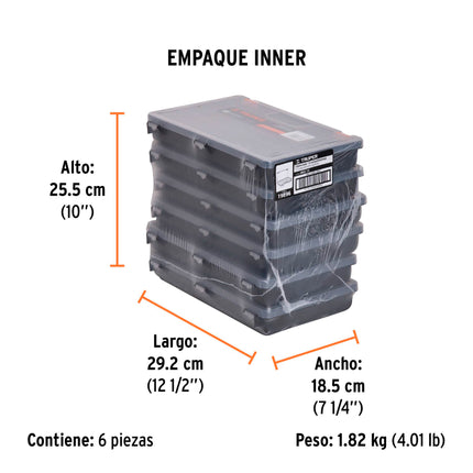 Organizador 11' con 15 compartimentos, Truper | ORG-15 | 19896