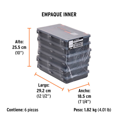 Organizador 11' con 15 compartimentos, Truper | ORG-15 | 19896