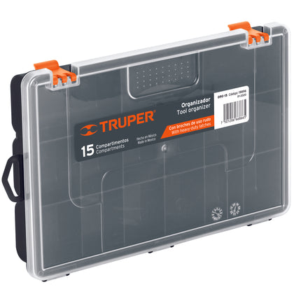 Organizador 11' con 15 compartimentos, Truper | ORG-15 | 19896