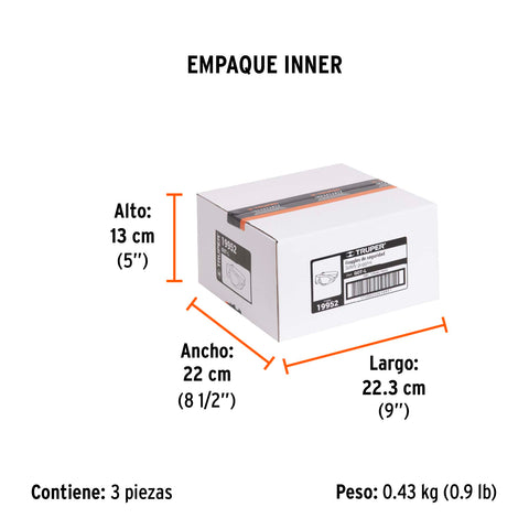 Goggles de seguridad ultra ligeros, antiempaño, Truper | GOT-L | 19952
