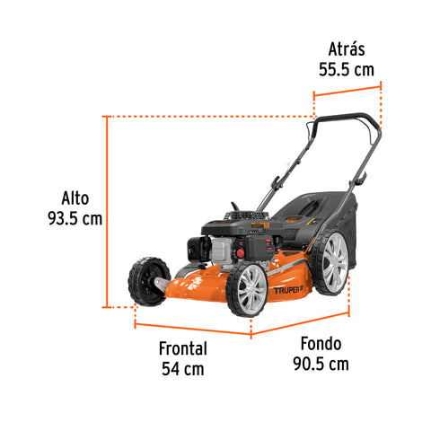 Podadora con motor a gasolina de 5 HP, 20' de corte, Truper | P-520 | 19967