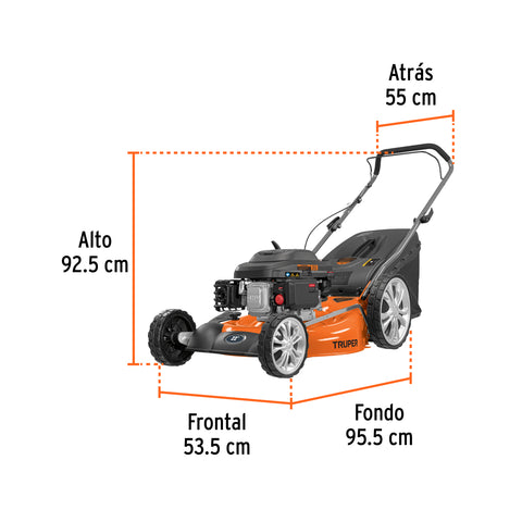Podadora con motor a gasolina de 6 HP, 22' de corte, Truper | P-622 | 19968