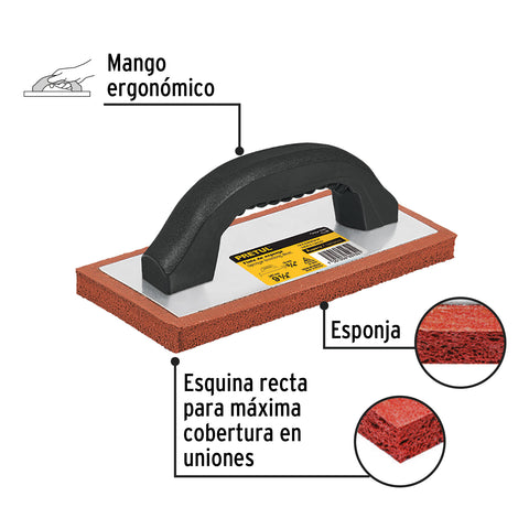 Flota de esponja 9-1/2' espesor 3/4', acabado áspero, PRETUL | FL-10P | 20180