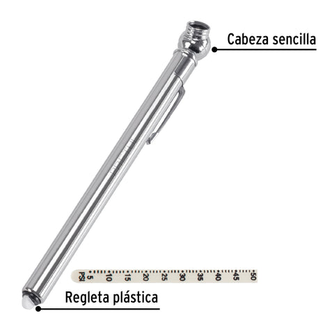 Calibrador de presión 50 psi, cabeza sencilla, Pretul | MEA-50SP | 20181