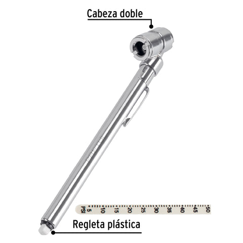Calibrador de presión 50 psi, cabeza doble, Pretul | MEA-50DP | 20182