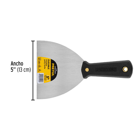 Espátula flexible 5' con mango de plástico, Pretul | E-5F | 20323