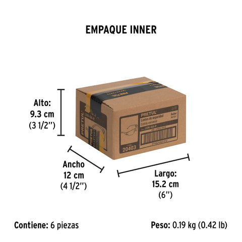 Lentes de seguridad ámbar, Pretul Lite | LEN-SA-P | 20403