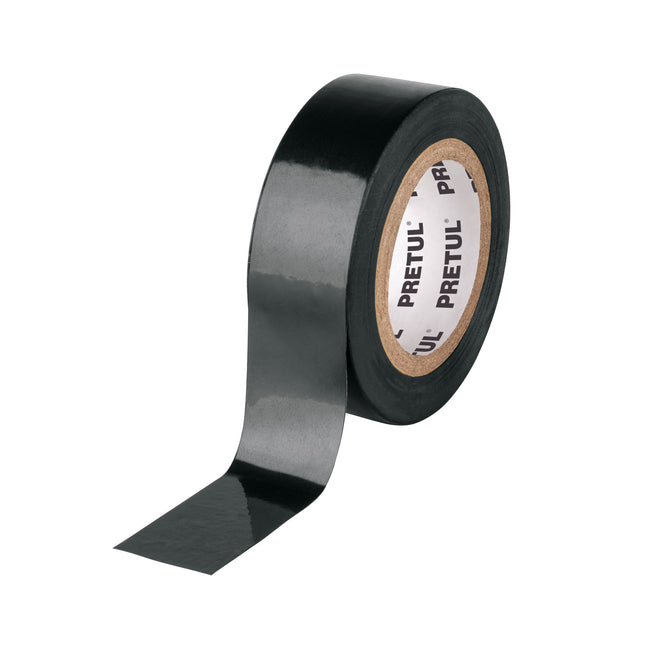 Cinta de aislar de 9 m x 19 mm, negra, Pretul (M-22P)