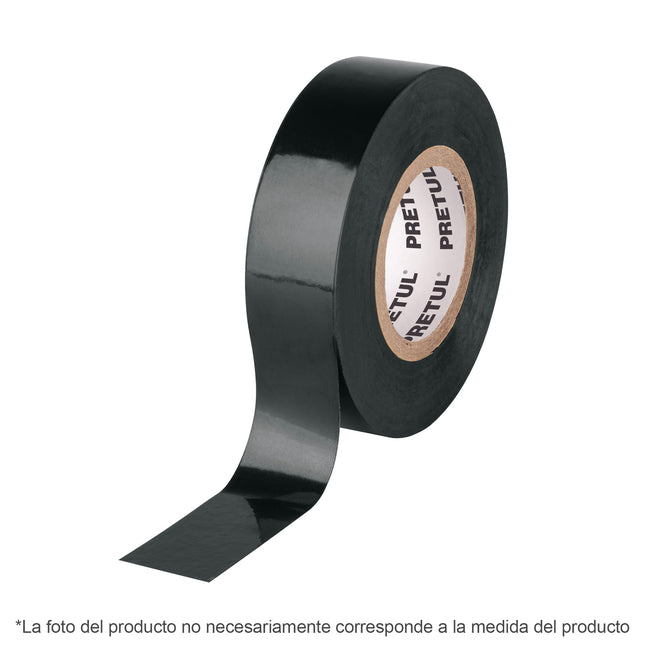 Cinta de aislar de 18 m x 19 mm, negra, Pretul (M-33P)
