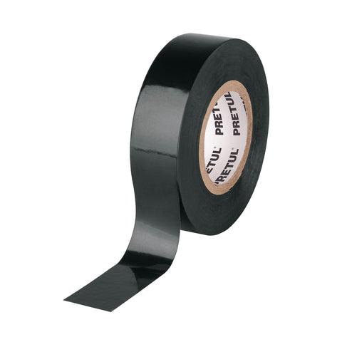 Cinta de aislar de 18 m x 19 mm, negra en blíster, Pretul | M-33P-B | 20523