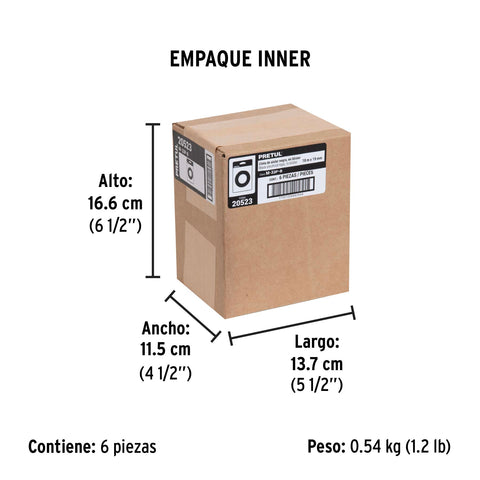 Cinta de aislar de 18 m x 19 mm, negra en blíster, Pretul | M-33P-B | 20523
