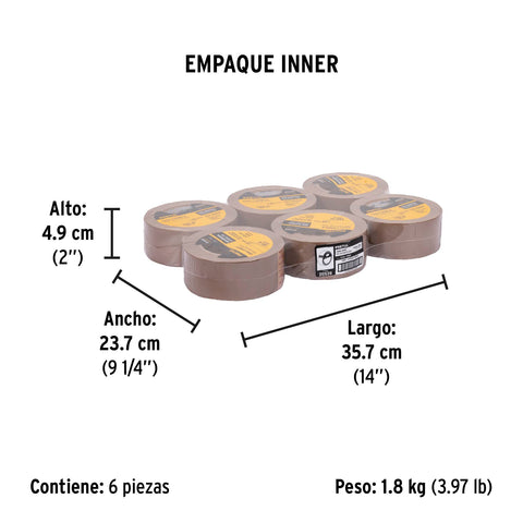 Cinta de empaque 48 mm x 150 m canela, Pretul | CCA-150P | 20526