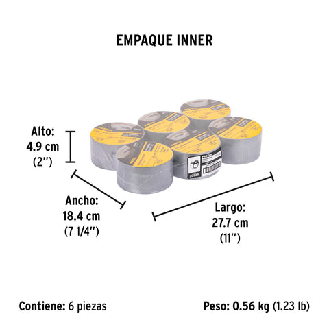 Cinta para ducto 10m x 48mm, espesor 0.16mm, Pretul | CDU-10P | 20528