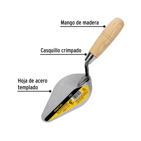 Cuchara para albañil 6' tipo Centroamericana, PRETUL | CT-6PC | 20541