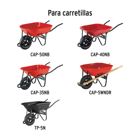 Llanta completa neumática 16', incluye eje y baleros, Pretul | RN-P16 | 20583
