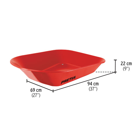 Carretilla 4 ft3 roja,neumática,bastidor tubular, PRETUL | CAP-40NB | 20628