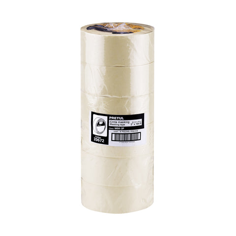 Cinta masking tape de 2' x 50 m, Pretul | MSK-2P | 20672