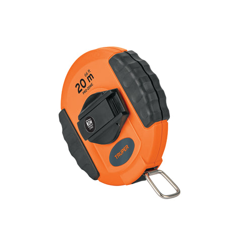 Cinta métrica larga 20 m, metálica, carcasa plástica, TRUPER | PRO-20ME | 20900