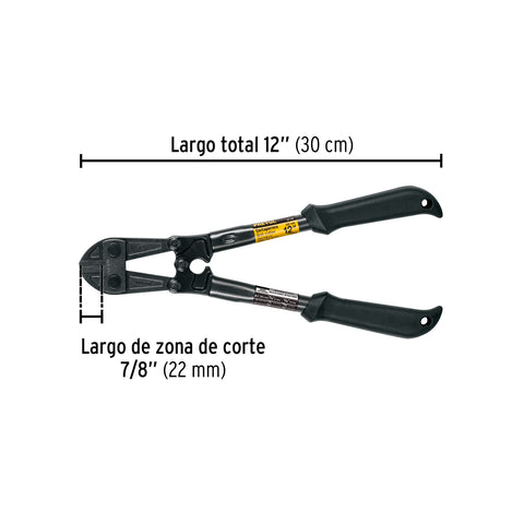 Cortapernos 12', mango tubular, PRETUL | CP-12P | 20944