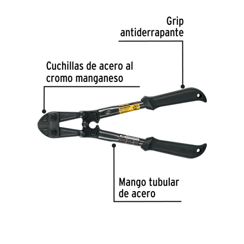 Cortapernos 12', mango tubular, PRETUL | CP-12P | 20944