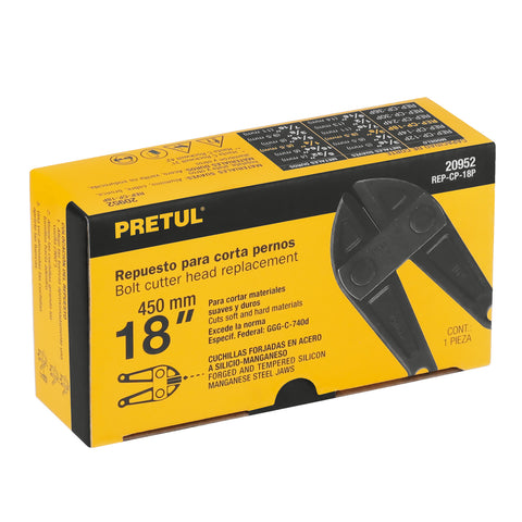 Cuchillas de repuesto para cortapernos 18', Pretul | REP-CP-18P | 20952