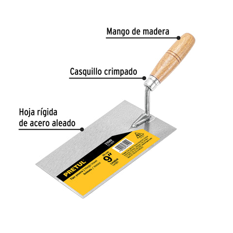 Cuchara para albañil 9' yesera, PRETUL | CT-9YP | 21049