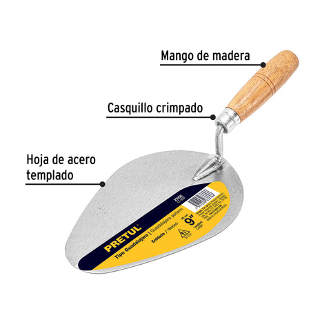 Cuchara para albañil 9' tipo Guadalajara, PRETUL | CT-9GP | 21056