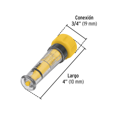 Chiflón 4' de plástico para manguera, Pretul | CHMA-4P | 21140