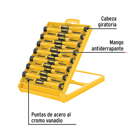 Juego con 15 desarmadores de precisión, Pretul | J-DEJ-15 | 21383