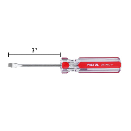 Desarmador plano 3/16 x 3' mango de PVC, Pretul | DR-3/16X3TP | 21456