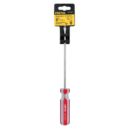 Desarmador plano 3/16 x 6' mango de PVC, Pretul | DR-3/16X6TP | 21457