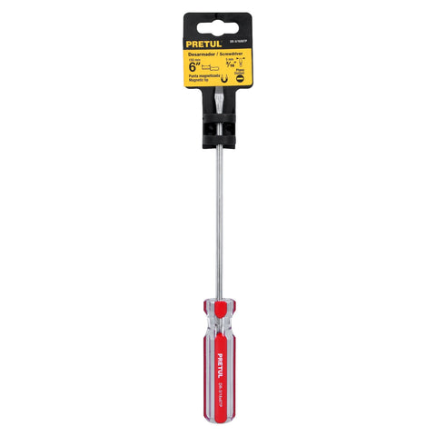 Desarmador plano 3/16 x 6' mango de PVC, Pretul | DR-3/16X6TP | 21457