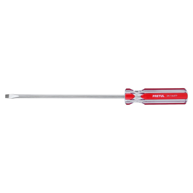 Desarmador plano 1/4 x 8' mango de PVC, Pretul | DR-1/4X8TP | 21460