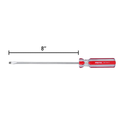 Desarmador plano 1/4 x 8' mango de PVC, Pretul | DR-1/4X8TP | 21460