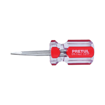 Desarmador plano 1/4 x 1-1/2' mango de PVC, Pretul | DR-1/4X1-1/2TP | 21461